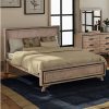 Erina Queen Size Silver Brush Bed Frame in Acacia Wood Construction