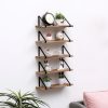 5 Pcs Floating Shelves Hung Shelf Wall Mounted Storage Wooden Display