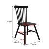 Set of 2 Dining Chairs Side Chair Replica Kitchen Wood Furniture – Black