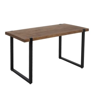 Dining Table Industrial Wooden Metal Kitchen Tables Cafe Restaurant 140cm