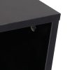 Coffee Table LED Lights High Gloss Storage Drawer Living Room – Black