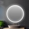 LED Wall Mirror Round Anti-fog Bathroom Mirrors Makeup Light Decor – 90 cm