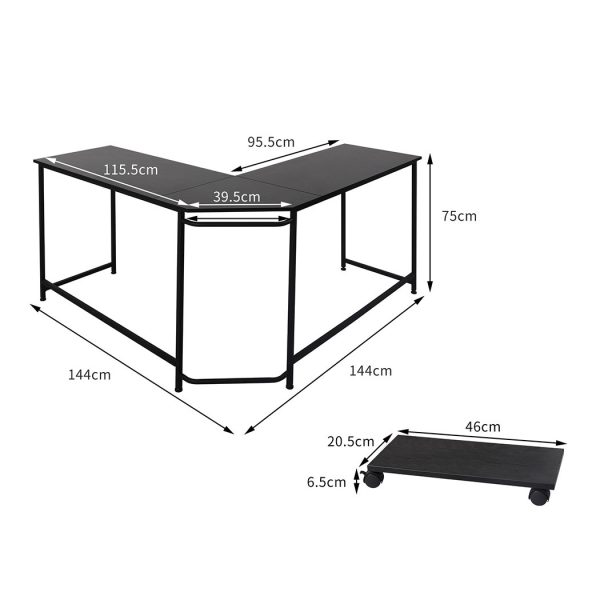 Corner Computer Desk L-Shaped Student Home Office Study Table Workstation