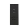 5 Drawers Portable Cabinet Rack Storage Steel Stackable Organiser Stand – Black