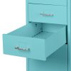 5 Drawers Portable Cabinet Rack Storage Steel Stackable Organiser Stand – Blue
