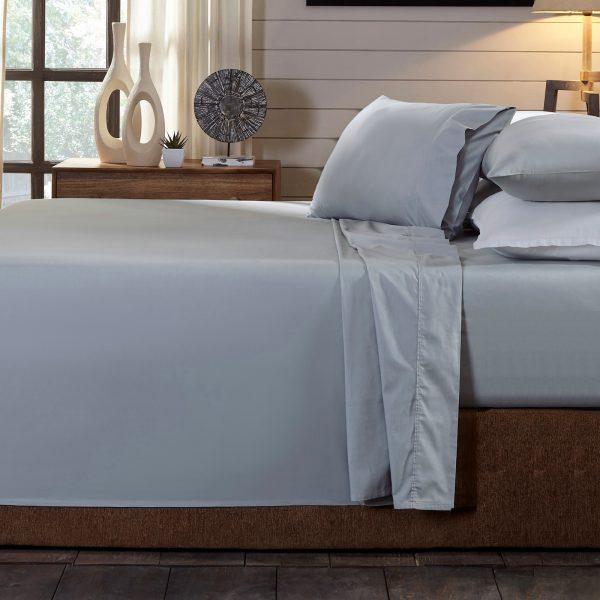 Royal Comfort – 250TC 100% Organic Cotton 4 Piece Sheet Set – DOUBLE, Indigo