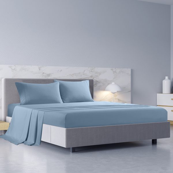 Royal Comfort – Balmain 1000TC Bamboo cotton Sheet Sets – QUEEN, Royal Blue