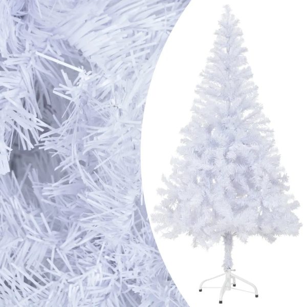 Artificial Christmas Tree with Stand Branches – 180×90 cm, White