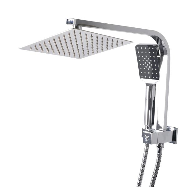 Rain Shower Head Set Square Brass Taps Mixer Handheld High Pressure