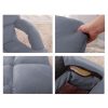 Foldable Lounge Cushion Adjustable Floor Lazy Recliner Chair with Armrest – Grey