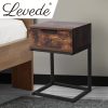 Hayden Bedside Tables Drawers Side Table Wood Nightstand Storage Cabinet Unit
