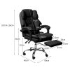 Gaming Chair Office Computer Seat Racing PU Leather Executive – Black