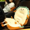 Cute Face Toast Bread Cushion Stuffed Car Seat Plush Cartoon Back Support Pillow Home Decor – 1