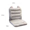 Grey One Piece Siamese Cushion Office Sedentary Butt Mat Back Waist Chair Support Home Decor With Cat Ears – 1