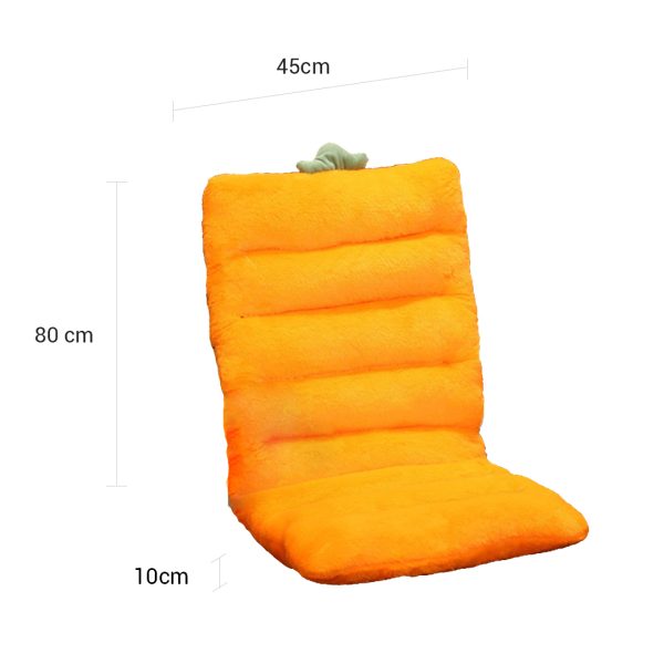 Orange One Piece Siamese Cushion Office Sedentary Butt Mat Back Waist Chair Support Home Decor – 1