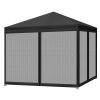 Gazebo 3×3 Marquee Pop Up Tent Outdoor Canopy Wedding Mesh Side Wall – Black