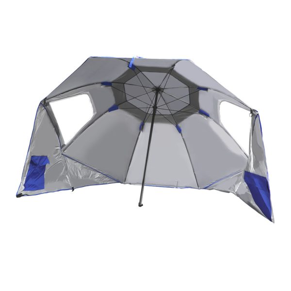 Beach Umbrella Outdoor Umbrellas Sun Shade Garden Shelter – 2.33M, Blue