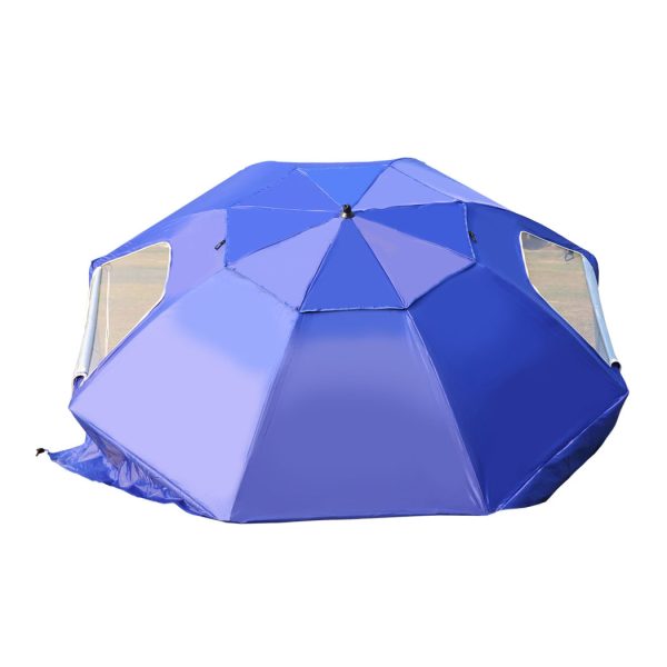 Beach Umbrella Outdoor Umbrellas Sun Shade Garden Shelter – 2.33M, Blue