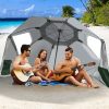 Beach Umbrella Outdoor Umbrellas Sun Shade Garden Shelter – 2.33M, Green