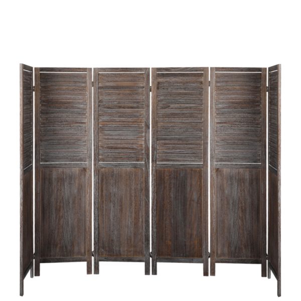 Colleyville Room Divider Folding Screen Privacy Dividers Stand Wood Brown