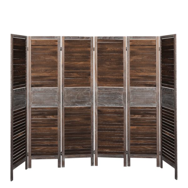 Washpool Room Divider Folding Screen Privacy Dividers Stand Wood Brown – 6