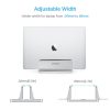 Clearfield H038 Desktop Aluminum Stand With Adjustable Dock Size, Laptop Holder For All MacBook & tablet – Silver