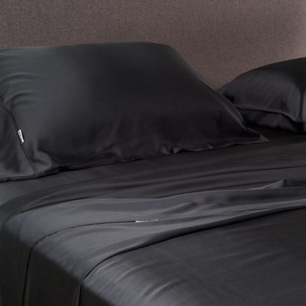 Better Dream 100% Organic Bamboo Fitted Bed Sheet Set – KING SINGLE, Charcoal