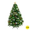 Christmas Tree Kit Xmas Decorations Colorful Plastic Ball Baubles with LED Light – 2.1 M