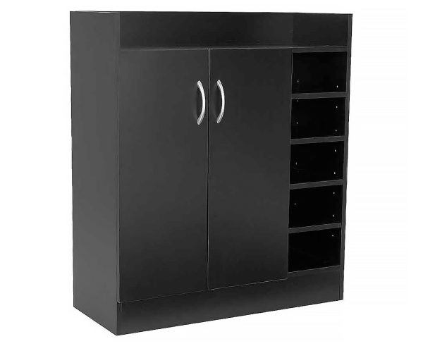 21 Pairs Shoe Cabinet Rack Storage Organiser – 80 x 30 x 90cm – Black