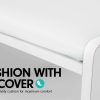 Shoe Rack Cabinet Organiser White Cushion – 80 x 30 x 45cm – White