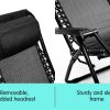Zero Gravity Reclining Deck Chair – Black