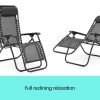 Zero Gravity Reclining Deck Chair – Black