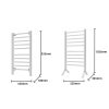 Pronti Heated Towel Rack Electric Rails Warmer 160 Watt- Silver