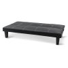 Cynwyd 2 Seater Modular Faux Leather Fabric Sofa Bed Couch – Black