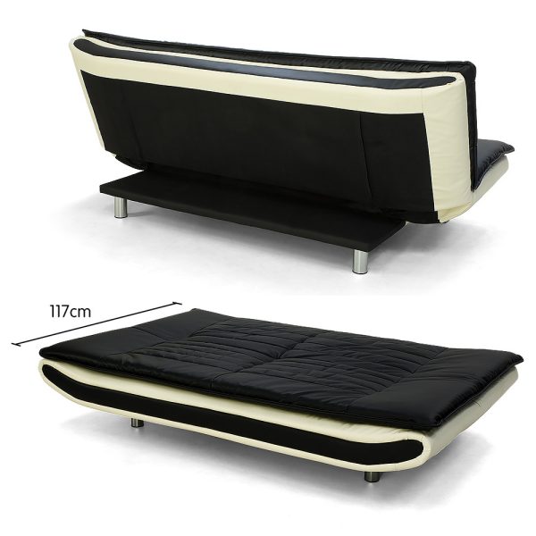 Pompano Faux Leather Upholstered 3 Seater Sofa – Dual Colour