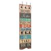 Wall-mounted Coat Rack with 6 Hooks 120×40 cm – Home Is