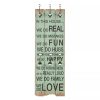 Wall-mounted Coat Rack with 6 Hooks 120×40 cm – Happy Love