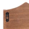 Wall Mounted Coat Rack Brown Wood – 50x10x23 cm, Brown