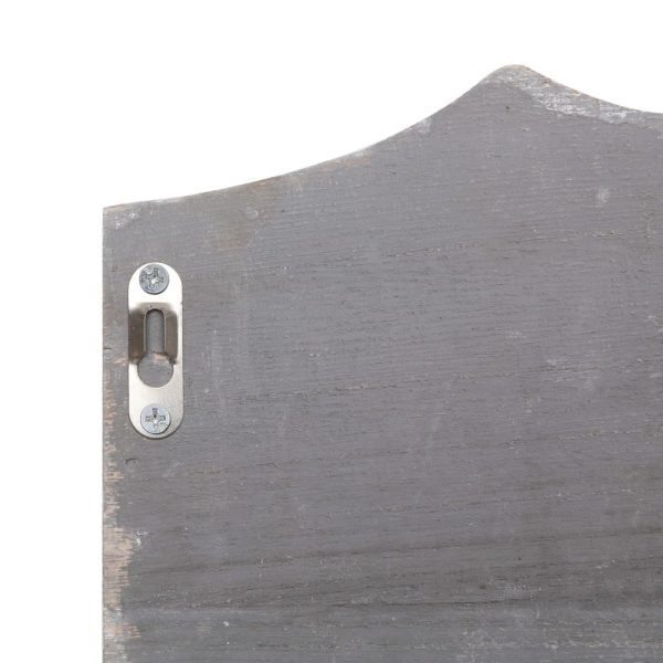 Wall Mounted Coat Rack Brown Wood – 50x10x23 cm, Grey