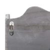 Wall Mounted Coat Rack Brown Wood – 50x10x30 cm, Grey