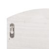 Wall Mounted Coat Rack Brown Wood – 50x10x34 cm, White