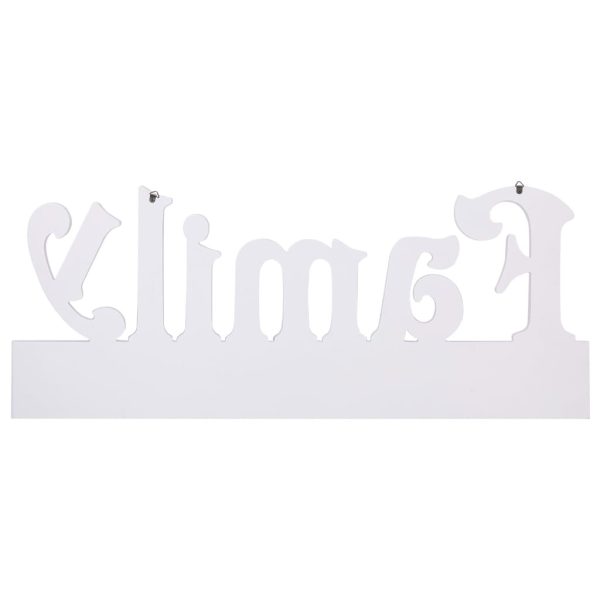 Wall Mounted Coat Rack 50×23 cm – White (Family)