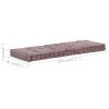 Pallet Floor Cushion Cotton – 120x40x7 cm and 120x80x10 cm, Taupe