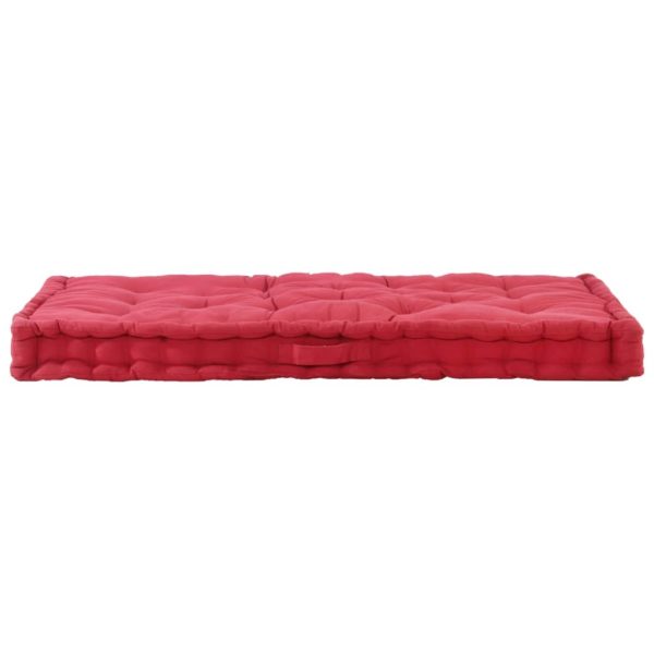 Pallet Floor Cushion Cotton – 120x40x7 cm and 120x80x10 cm, Burgundy