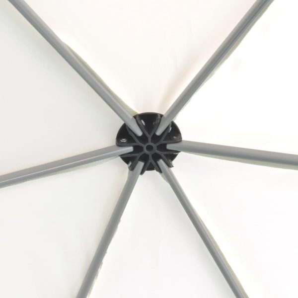 Hexagonal Pop-Up Marquee with 6 Sidewalls 3.6×3.1 m – Cream