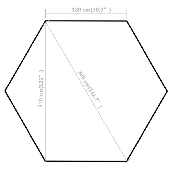 Hexagonal Pop-Up Marquee with 6 Sidewalls 3.6×3.1 m – Grey