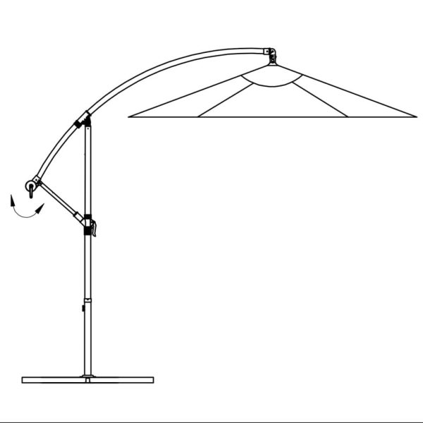 Cantilever Umbrella 3.5 m – Sand White