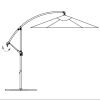 Cantilever Umbrella 3 m – White
