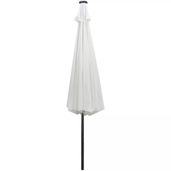 LED Cantilever Umbrella 3 m – Sand White