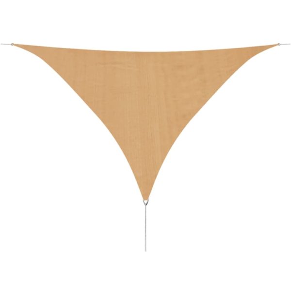 Sunshade Sail HDPE Triangular – 3.6×3.6×3.6 m, Beige